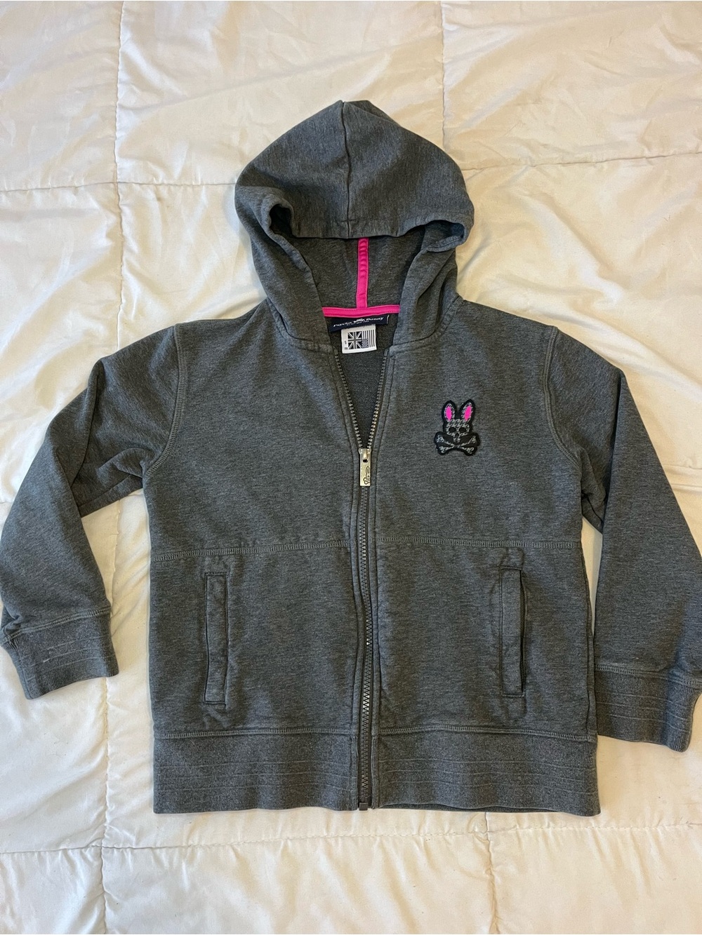 Youth Psycho Bunny Full Zip Hoodie - Size S (7/8)
